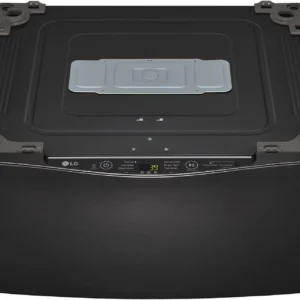 LG – SideKick 1.0 Cu. Ft. High-Efficiency Smart Top Load Pedestal Washer with 3-Motion Technology – Black steel