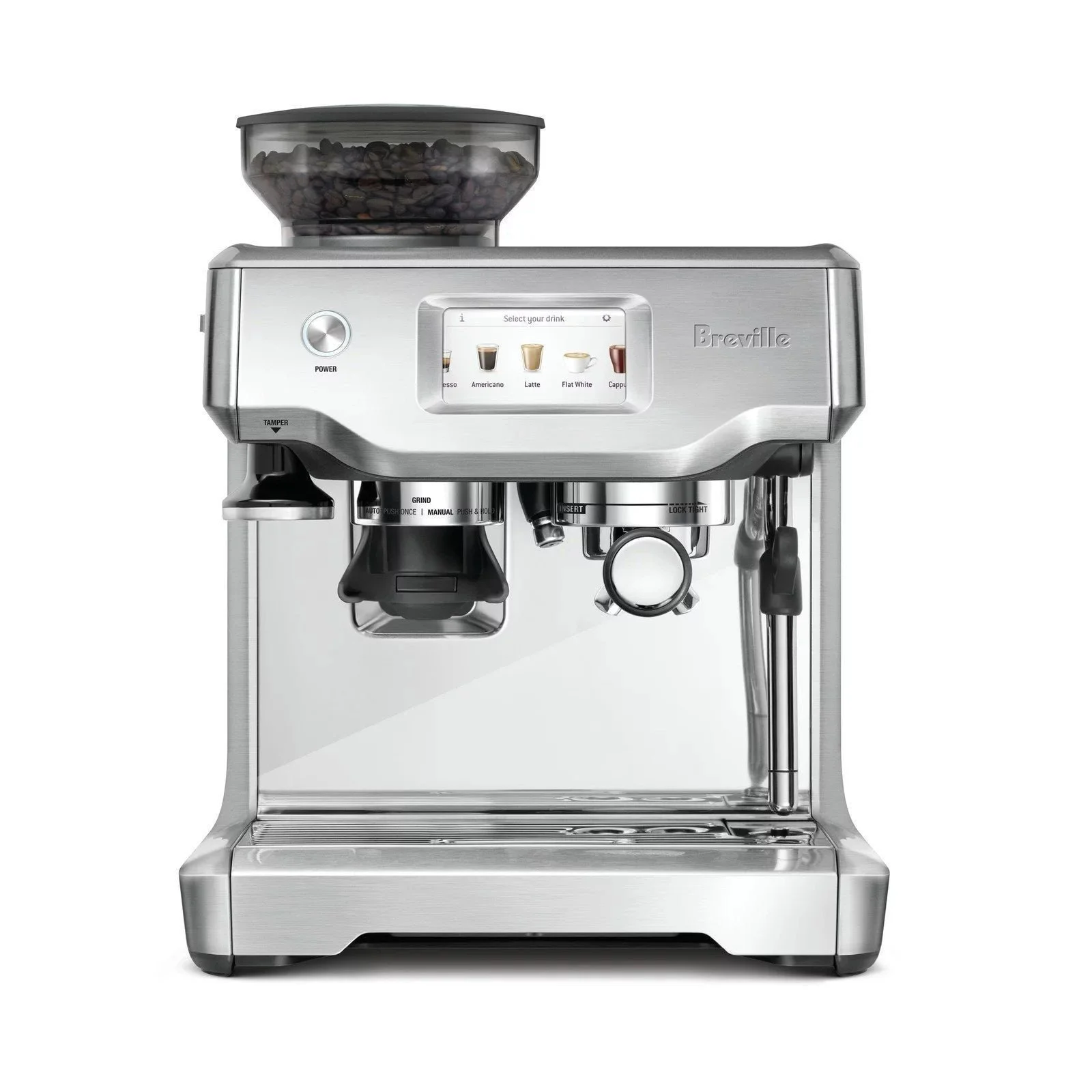 Breville – the Infuser Manual Espresso Machine with 15 bars of pressure, Milk Frother and Water filtration – Silver