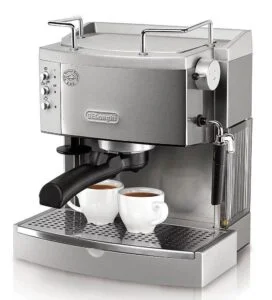 img-1298-272x300 De’Longhi – Espresso Machine with 15 bars of pressure, Milk Frother and removable water tank – Stainless Steel - Image 2