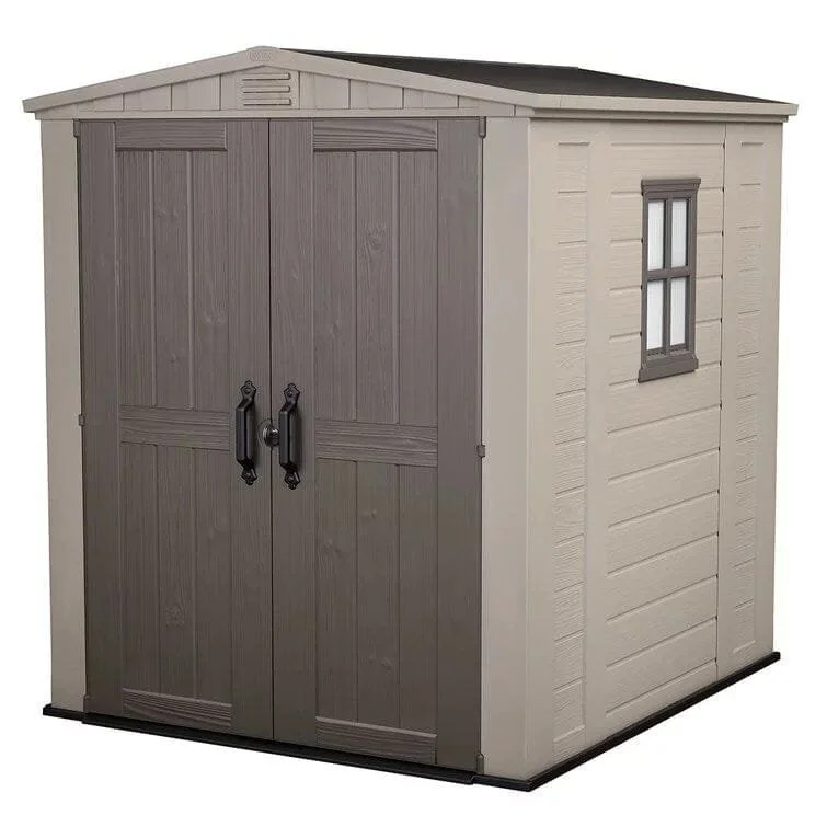 Factor 6 x 6 FT Strong Storage Shed Made Of Extremely Durable Resin And Reinforced with Steel