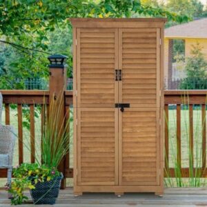 Garden 3 ft. W x 2 ft. D Solid Wood Lean-To Storage Shed