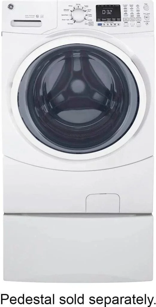 GE – 4.5 Cu. Ft. Stackable Front Load Washer – White - Image 2