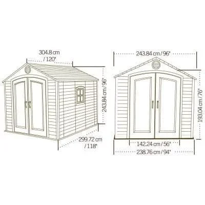 Lifetime 8 ft. x 10 ft. Outdoor Storage Shed – 60056 - Image 2
